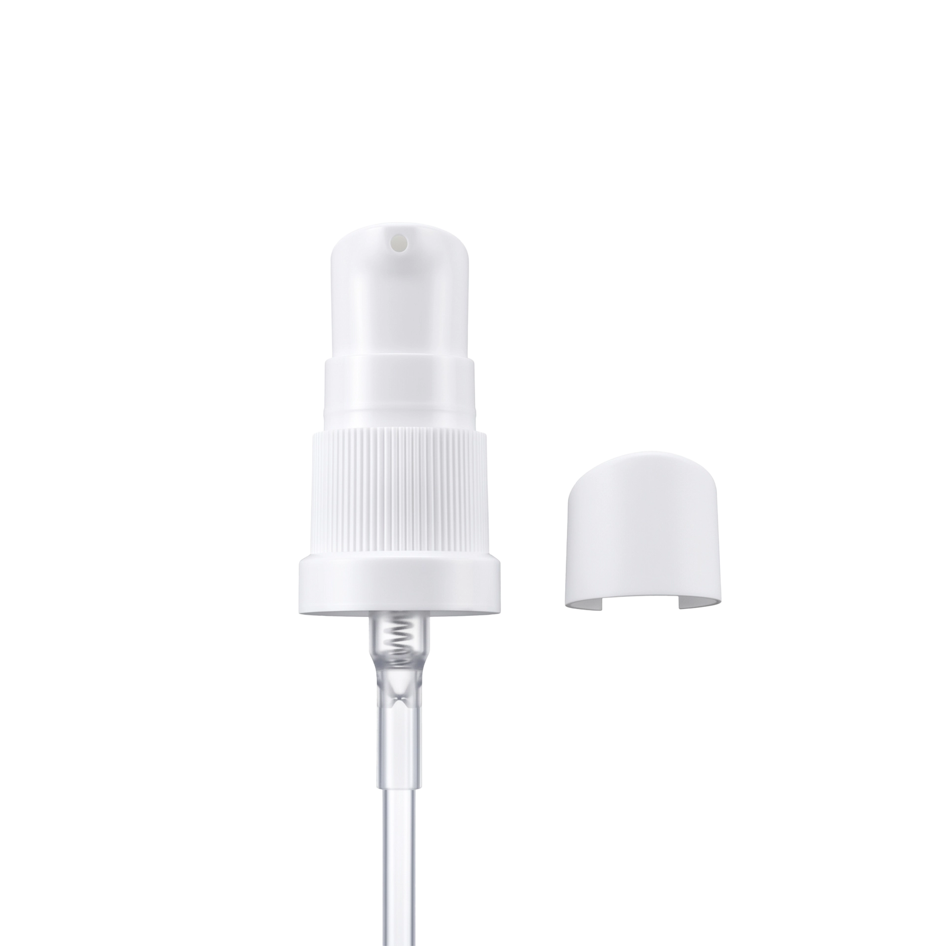 Lotionpumpe weiß mit weißer Kappe GL 18 Pharm.