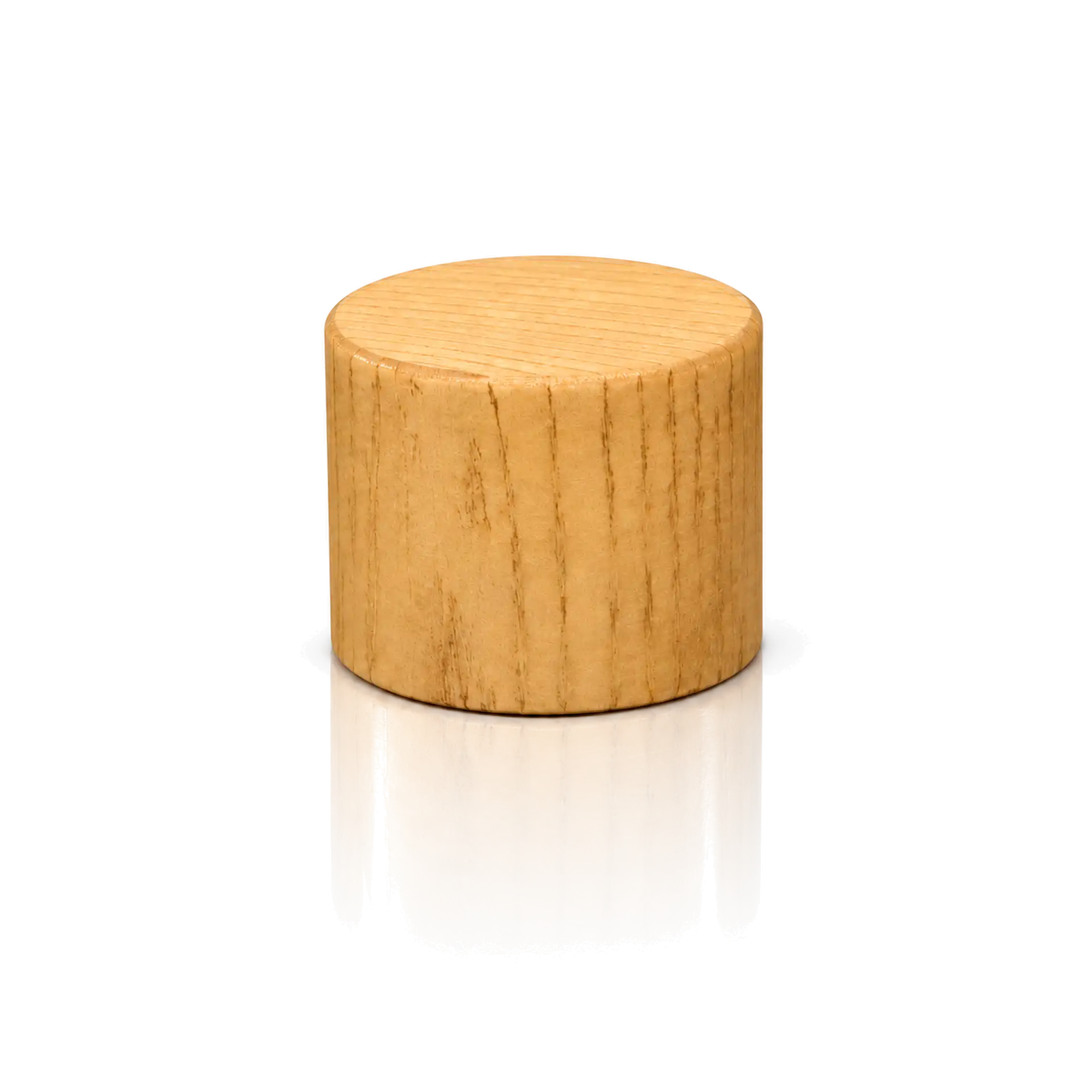 Holzknopf, Rund, Zylinderform, Naturholz, Hellbraun