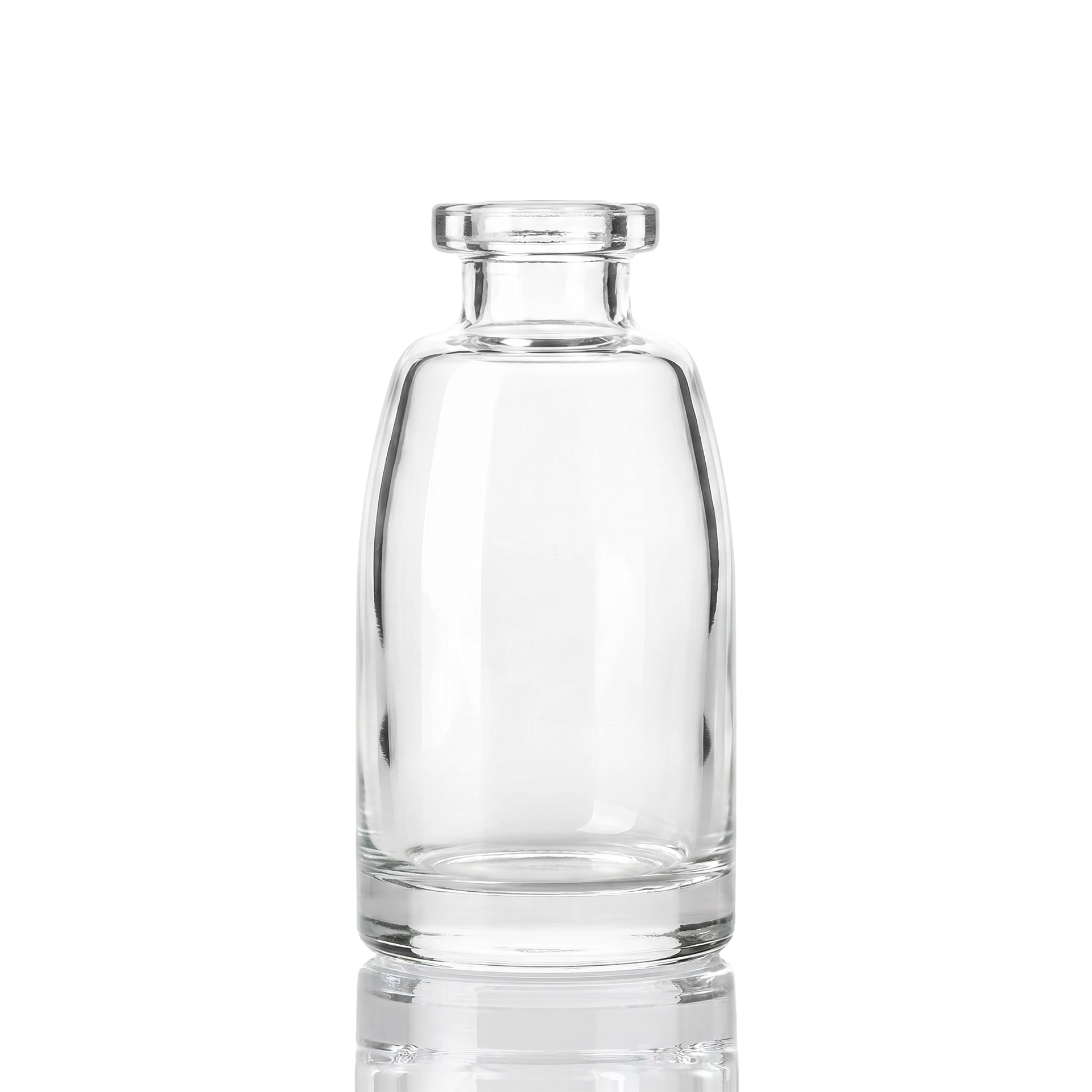 Glasflasche, Klarglas, Glasstopfen, Zylindrische Form