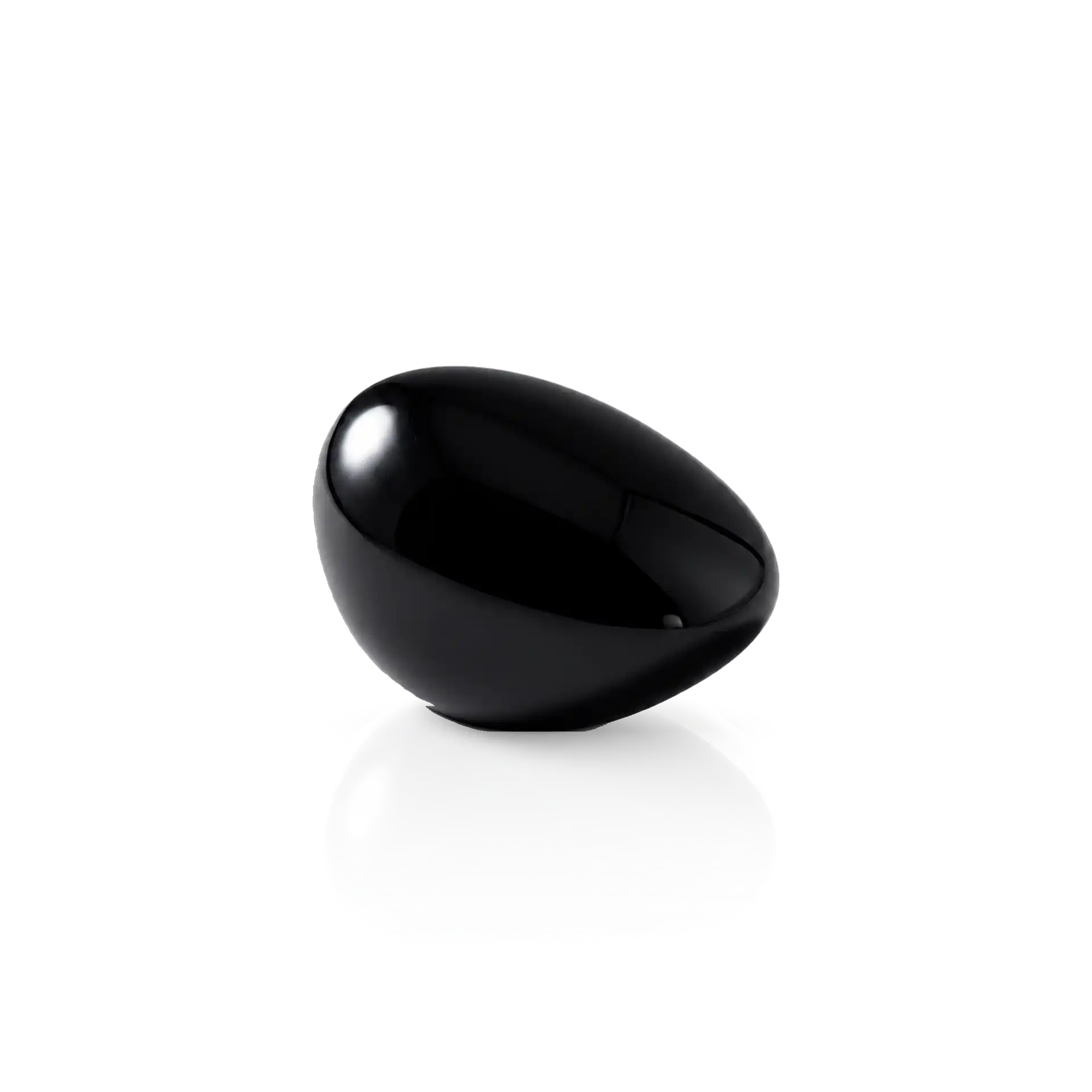 Schwarze Schale, Ovale Form, Glänzende Oberfläche, Kunststoff