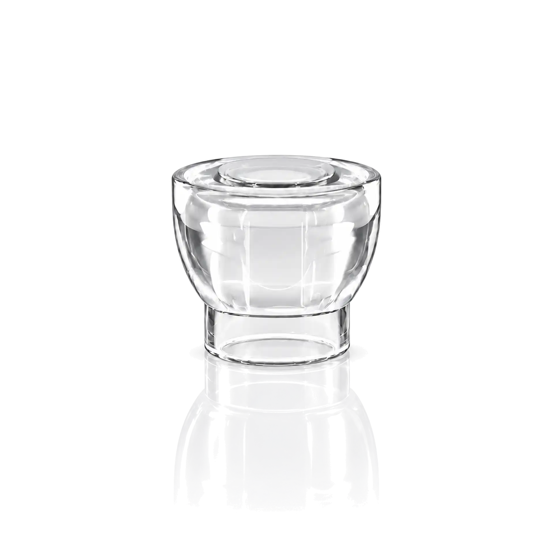Teelichthalter, Glas, Transparent, Rund