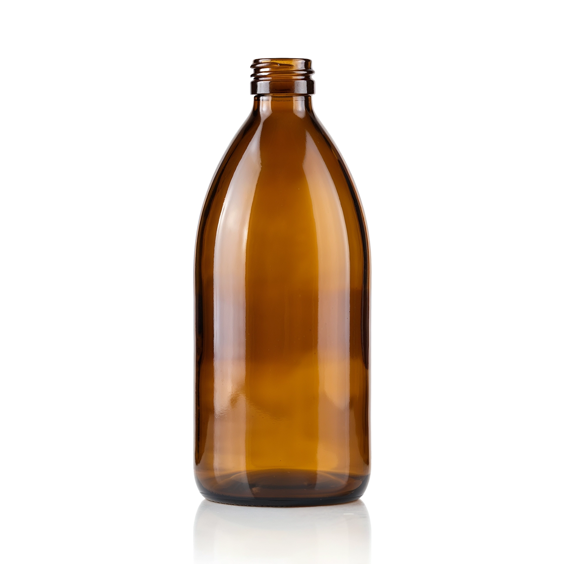 Glasflasche 500 ml braun PP28s